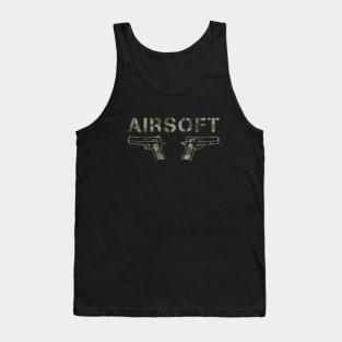 AIRSOFT PLAYER CAMOUFLAGE PISTOL Tank Top